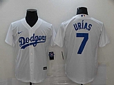 Dodgers 7 Julio Urias White 2020 Nike Cool Base Jersey,baseball caps,new era cap wholesale,wholesale hats